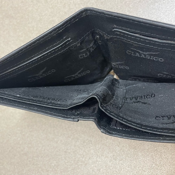 Classico Men’s Two Tone Leather Bifold Wallet Brown Tan Picture Credit Card Slot - Picture 6 of 9